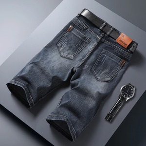 Short en jean lavé respirant de qualité supérieure 2025 100% coton Shorts pour hommes élégants Jorts d'été décontractés personnalisés - Product Image 4