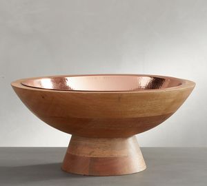 Bol à riz rond en bois de haute qualité Design américain de grande taille et bol à fruits pour ustensiles de cuisine faits à la main - Product Image 2