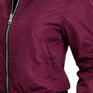 Chaqueta Bomber Ligera con Cierre y Cuello Acanalado, Ropa Exterior Informal de Moda Urbana - Product Image 5