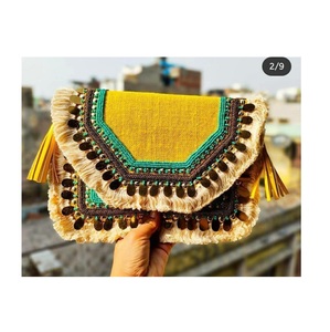 Sacs à bandoulière brodés faits main style bohème indien élégant pour soirées et shopping, pochettes et sacs messager perlés pour femmes - Product Image 3