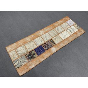 1.6x4.4 ft Turkish Rug, Rug, <b>Brown</b> Persian Rug <b>Wool</b> - Product Image 3