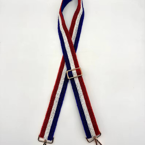 Correa de Bolso Hecha a Mano con Cuentas y Lentejuelas Naranjas Bordadas, Accesorio para Fanáticos del Tennessee - Product Image 1