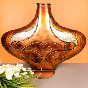 แจกันดอกไม้ตกแต่งสไตล์โบราณพร้อมรายละเอียดสำเร็จรูปที่หรูหราเหมาะสำหรับการตกแต่งบ้านสไตล์วินเทจและการจัดแสดงบนโต๊ะแบบคลาสสิก - Product Image 6