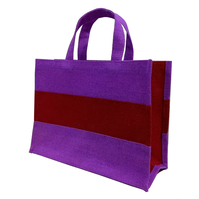Custom Printed Burlap Handbag reusable cotton jute water cooler bags shopping tote jute bag exporter in india