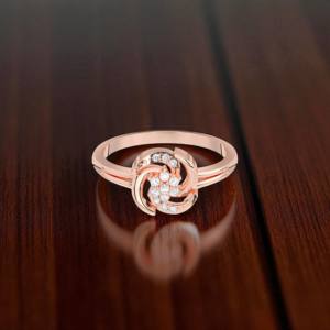 Juego de puntas de diamante de corte redondo de moissanita de 0,10 quilates de quilates en anillo floral elegante de platino para ella - Product Image 2