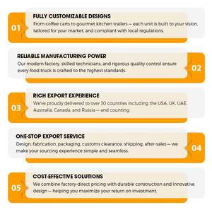 Chariot de restauration rapide mobile en acier inoxydable, remorque de camping-car, camion de restauration de hot-dogs, caravane de restauration à vendre - Product Image 5