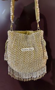 Bolso Potli de boda para mujer india tradicional de alta calidad, ecológico con cierre de cuerda, precio económico - Product Image 5