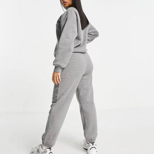 Conjunto Deportivo Informal para Mujer, Tendencia Actual, Diseño Sólido, Transpirable, 100% Algodón, Felpa, Ropa de Invierno, Cintura Elástica, Diseño de Alta Gama, Venta al por Mayor - Product Image 6