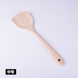 Spatule de cuisine en bois de hêtre de qualité supérieure - Spatule plate large en bois avec trou de suspension - Product Image 4
