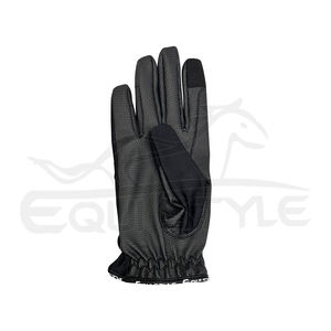 Gants d'équitation noirs pour l'hiver, avec sangle réglable, gants d'équitation à la mode, nouvelle collection, impression de texte personnalisée, gants d'équitation pour hommes - Product Image 3