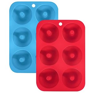 Molde de Silicona Ecológico Antiadherente de 6 Cavidades para Donuts, Libre de BPA, Apto para Lavavajillas, Fácil de Limpiar, Molde para Hornear Pasteles, Donuts 3D - Product Image 1