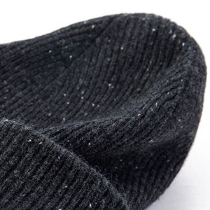 Venta al por mayor de alta calidad de encargo de los hombres de color puro de lana completa suave cálido invierno sombreros logotipo transpirable personalizado jacquard Beanie Cap - Product Image 6