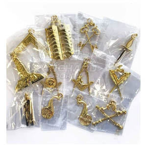 Conjunto de Collar y Joyas Masónicas para Oficiales de Logia, Regalia Masónica de Alta Calidad, Conjunto de Collar y Joyas Masónicas Personalizadas - Product Image 2