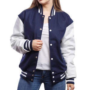 Custom Made High Quality Varsity Women's Baseball <b>Jacket</b> 100% Leather/Wool Breathable Letterman Design for Winter - Product Image 1
