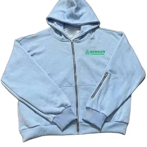 Sweat à capuche zippé imprimé 2026 en molleton 100 % coton / French Terry, séchage rapide, respirant, vente en gros, personnalisé, unisexe, coupe classique - Product Image 4