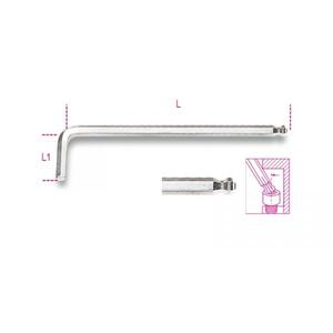 BETA Ball Head Offset Chrome-Plated Hexagon Key Wrenches Multi-Pack - Product Image 2