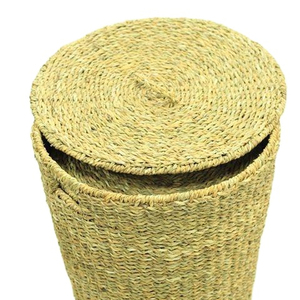 2026 Seagrass Handmade Laundry <b>Basket</b> Made in Bangladesh and Eco Friendly <b>Basket</b> Simple Design <b>Basket</b> - Product Image 1