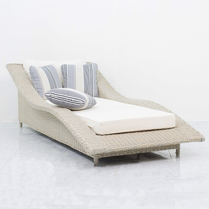 PRSB-027 Lit de soleil moderne en poly rotin pour villa, hôtel, chambre à coucher, salon, parc - Product Image 1