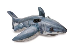 Intex Great White <b>Shark</b> Inflatable Pool Float Animal Pool <b>Toy</b> for Kids 88 Lb Capacity - Product Image 1