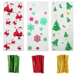 Logotipo personalizado impreso transparente PE plástico palomitas bolsas de embalaje Venta caliente en forma de cono Opp para Navidad fiestas de Halloween - Product Image 4