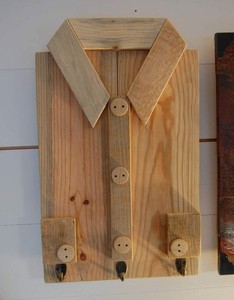 พวงกุญแจไม้ดีไซน์เสื้อไม่เหมือนใครทันสมัยที่ใส่พวงกุญแจไม้ธรรมชาติสำหรับห้องนอนห้องนั่งเล่นบ้านสำนักงานโรงแรมของตกแต่ง - Product Image 1