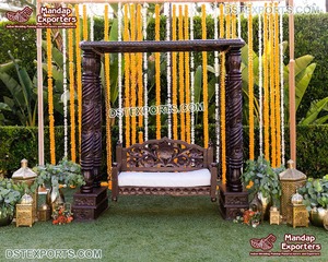 Decoración Moderna de Fibra de Vidrio con Forma de Flor de Loto para Ceremonia Haldi de Boda, Accesorios Decorativos Duraderos para Eventos - Product Image 5