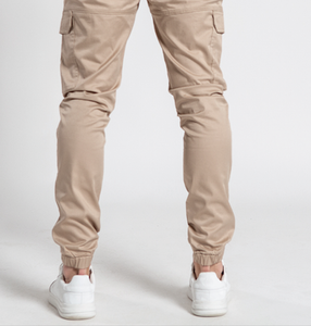 Pantalones largos para hombre con logotipo personalizado al por mayor, pantalones cargo deportivos informales de secado rápido, sólidos, ajustados, suaves y transpirables - Product Image 6