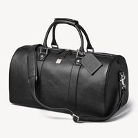 Sac de voyage de sport et de fitness en cuir véritable pour homme, avec fermeture éclair durable, idéal pour le week-end et la nuit, personnalisable avec votre logo