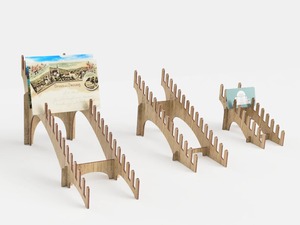 Bridge Style Wooden Photo Holder Unique Desktop Display Rack for Greeting Cards Notes Letters or Small Art Prints Made In India - Product Image 3