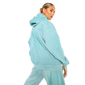 เสื้อฮู้ดสวมหัวถักผ้าฝ้าย100% ของผู้หญิงไซส์ใหญ่พิเศษเสื้อผ้าแนวสตรีทไซส์ใหญ่พิเศษใส่ในฤดูหนาวโลโก้ด้านหน้าสไตล์ลำลองซักได้ - Product Image 4