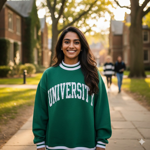 Custom Logo Letter Fall New Women Reversible Mock Neck Lined Oversized Long Sleeve Pullover Streetwear Sweatshirt Manufacturer - Product Image 3