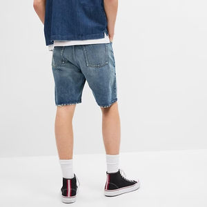 Pantalones Cortos Cargo Tácticos Estilo Vintage para Hombre, Talla Mediana, Lavado Índigo, Cintura Alta, Cierre de Botones, Desgastados, Transpirables, Estilo Urbano - Product Image 5