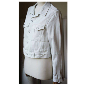 Chaqueta vaquera transpirable de alta calidad para mujer con chaqueta vaquera informal de manga larga multicolor decorada con insignia - Product Image 4