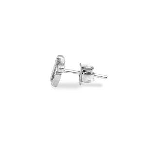 NOVAMART Fine Zarkan Love Rose Pure <b>Silver</b> <b>Stud</b> <b>Earrings</b> Trendy Heart Geometric Design Gold Featuring Pearls Diamonds for Weddin - Product Image 5