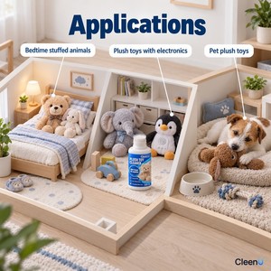 Detergente Schiumogeno per Peluche 300ml con Spazzola, Pulitore Senz'Acqua per Giocattoli di Peluche, Senza Profumo, per Bambole, Cuscini, Giocattoli per Animali Domestici, OEM, Ingrosso - Product Image 3
