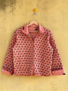 Chaqueta Acolchada Reversible de Algodón, Abrigo Bohemio con Estampado de Bloques Hecho a Mano, Ropa Exterior Floral para Mujer, Regalo de Navidad para Familiares y Amigos - Product Image 2