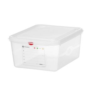 Contenitore GN 1/2 da 10L in Polipropilene HENDI Trasparente Rettangolare per Conservazione Alimenti 325x265x150mm - Product Image 1
