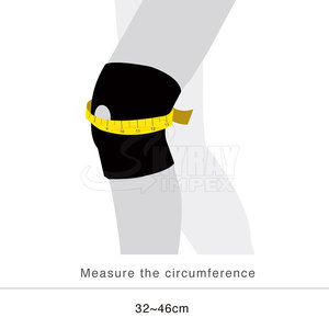 Manchons de genou de compression réversibles en néoprène à logo bas quantité minimale de commande manchons de genou avec logo personnalisé en stock - Product Image 3