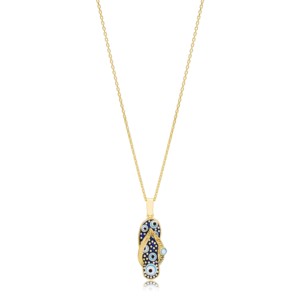 Collier en argent sterling fait main avec pendentif en forme d'œil turc, design estival, pour les occasions de mariage et de fête - Product Image 1