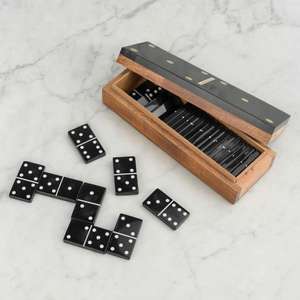 Natural Wood <b>Box</b> Black Dominoes Puzzle Game <b>Box</b> <b>Gift</b> Accessories <b>Cheap</b> Price - Product Image 1
