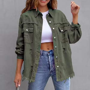 Chaqueta Vaquera para Mujer al por Mayor, Precio Económico, Nuevo Diseño, Secado Rápido, Chaqueta Vaquera Personalizada de Nuevo Estilo para Mujer en Todos los Colores, Tallas y Logotipos - Product Image 1