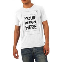 T-shirts en jersey personnalisés unisexes avec logo sérigraphié, écologiques, à bordures contrastées, en coton/polyester, vente en gros promotionnelle