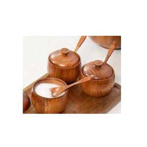 High Selling Wooden Sugar Pots for Living and <b>Bed</b> <b>Room</b> Sugar Pots/jar for Bowl for Customized Size with Lid for Sale - Product Image 4