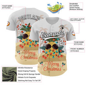 Maillot de baseball de Noël personnalisé avec logo, couleurs et tailles sur mesure - Service OEM en gros - Product Image 3