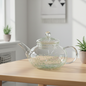 Juego de Té de Vidrio de Borosilicato Resistente al Calor Estilo Europeo del Norte 3306330-0.6, Hecho en Taiwán, con Calentador - Product Image 3