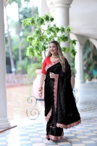 Saree en georgette imprimé de meilleure qualité de fabricant indien, saris grande taille pour femmes, vêtements indiens décontractés - Product Image 2