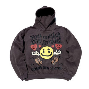 3D Puff Print Hoodie Fabricante Sudaderas con capucha personalizadas Puff Print Alta calidad OEM Sudaderas con capucha de alta calidad - Product Image 1