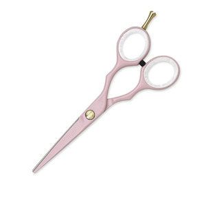 Tijeras de corte de pelo de peluquero de alta calidad, cuchillas afiladas duraderas de Color rosa con tijera de salón de belleza de lujo con anillo de goma - Product Image 3