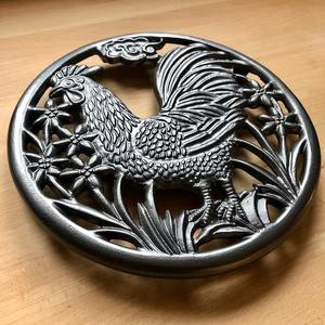 Handmade Gold-Plated <b>Metal</b> Serving Tray Traditional Embossed Border Handle Customizable for Home Wedding Customizable Serving - Product Image 3