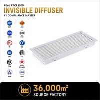 Diffuseur linéaire encastré invisible sans cadre - Sortie de ventilation HVAC sans bordure
